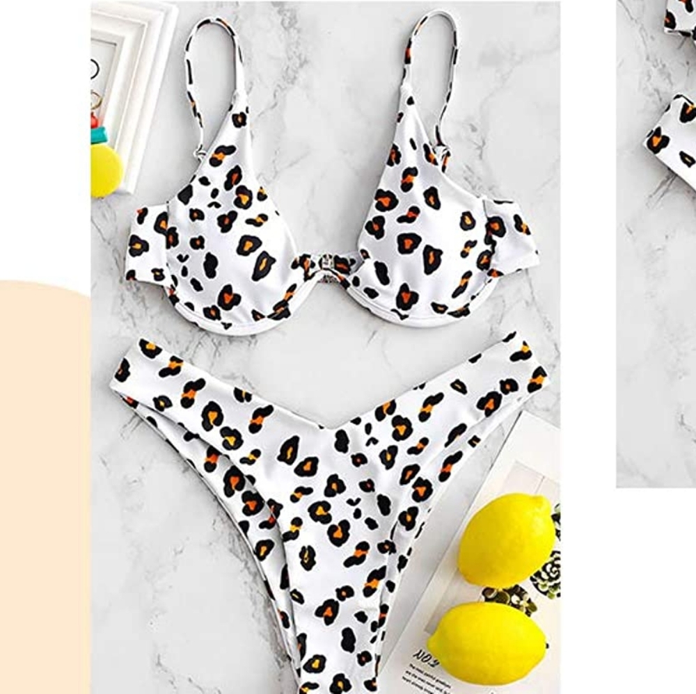 🆕️V-Wired Underwire Push Up High Cut Bikini Set Two Pieces Bathing Suits